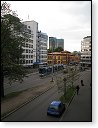 Pohled z hostelu Anker (ulice Storgata 55)